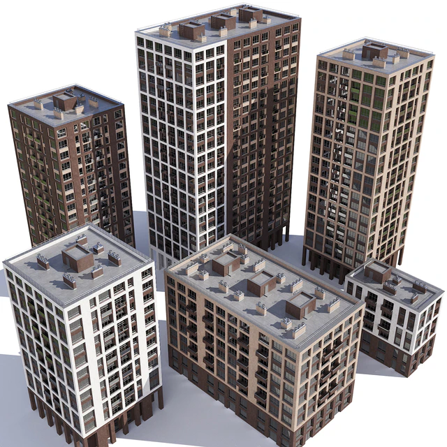 Set of multi-story buildings — Descargar