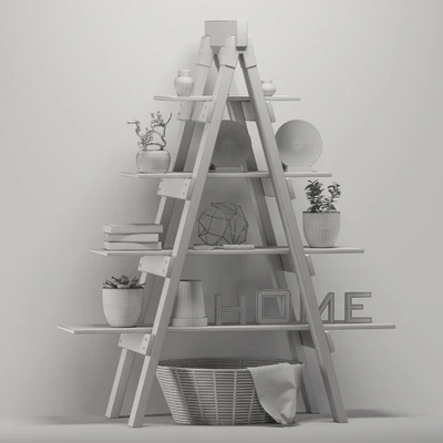 Rustic ladder bookshelf — Ver 2