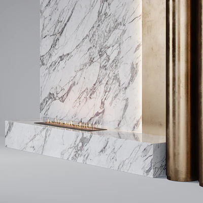 Decorative wall panels with fireplace | 02 — Ver 4