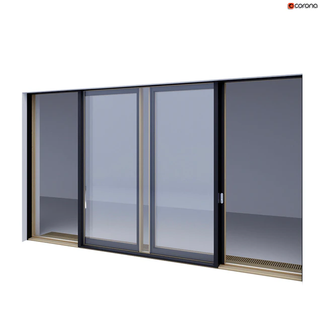 Wood-aluminum sliding stained-glass windows 1 — Descargar