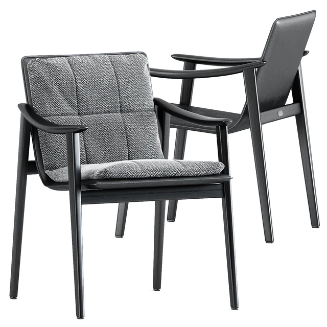 FYNN chair and LINHA DINING TABLE 3 by Minotti — Descargar
