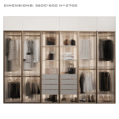 Wardrobe with glass doors 3 — Ver 1