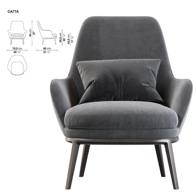 Caratos Maxalto Poltrona con Schienale Alto — Вид 3