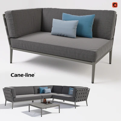 Cane-line - Conic 2 seats + table — Ver 1