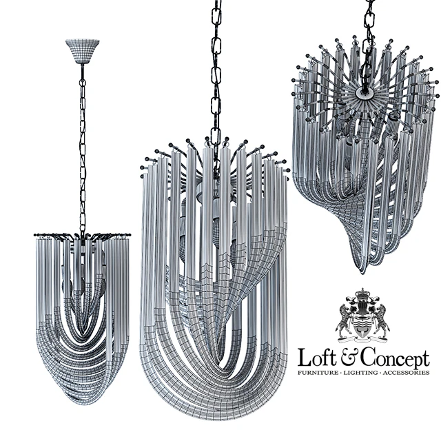 Люстра Retro Frozen Glass Chandelier 30 Champagne — Скачать