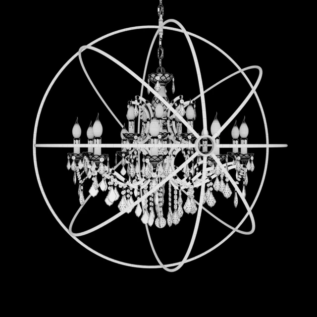 Restoration Hardware Foucault's Orb Crystal Chandelier Foucaults orb crystal LOFT1897/15 — Скачать