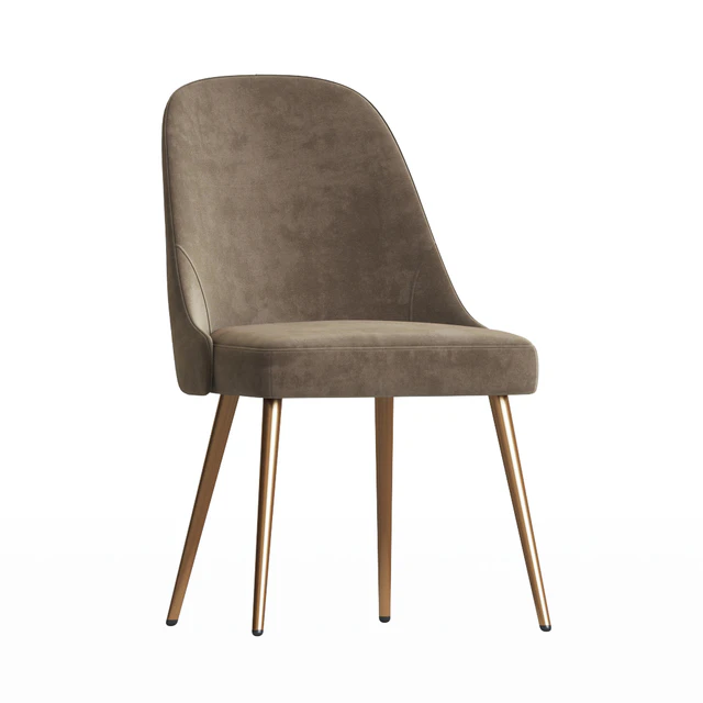 Mid-Century Upholstered Dining Chair Metal Legs Westelm — Descargar