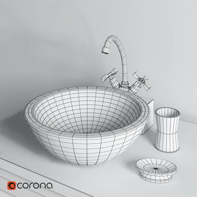 Раковина из натурального мрамора Teak House Round White, Black, Onyx, тумба под раковину Lombok 110, смеситель Lemark LM2504C — Скачать