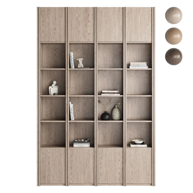 Built-in bookshelf 002 KM — Descargar