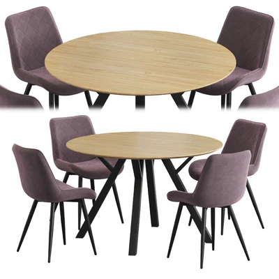 Roberto table Fox chair Dining set — Ver 1