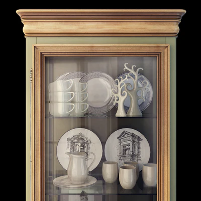 Cabinet bookcase. Showcase Belfan Olivia — Ver 4