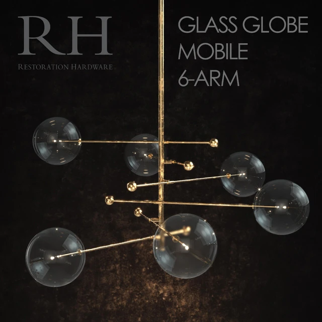GLASS GLOBE MOBILE 6-ARM — Скачать