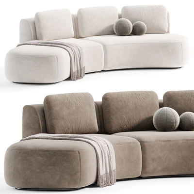 Pebble Boucle Curved Modular Sofa by deluxdeco — Ver 2