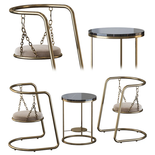 Coffee table and armchair — Скачать