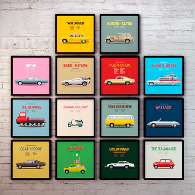 The picture in the frame: 32 pieces (86 collection) Auto theme — Ver 2