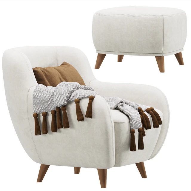 Armchair Ansil Happy Light by Divan.ru  /  Кресло Ансил — Скачать