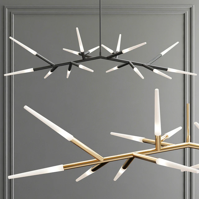 Contemporary Multi Tube LED Chandelier — Скачать