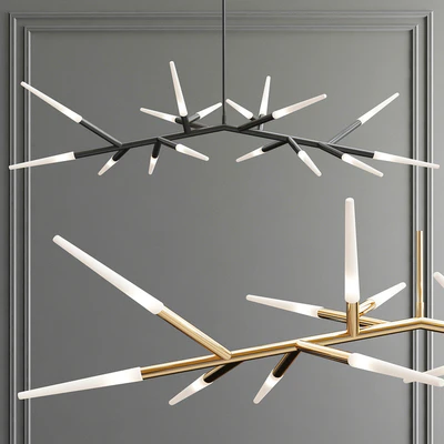 Contemporary Multi Tube LED Chandelier — Скачать