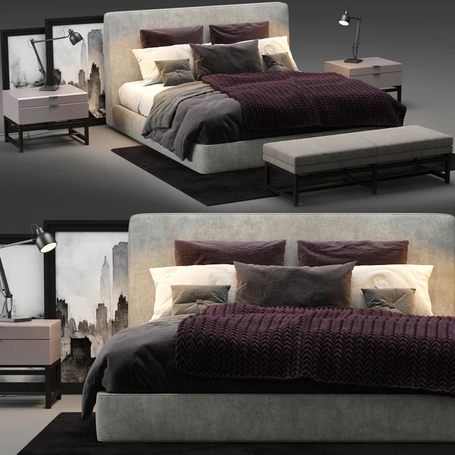 Minotti Powell 121 Bed — Descargar