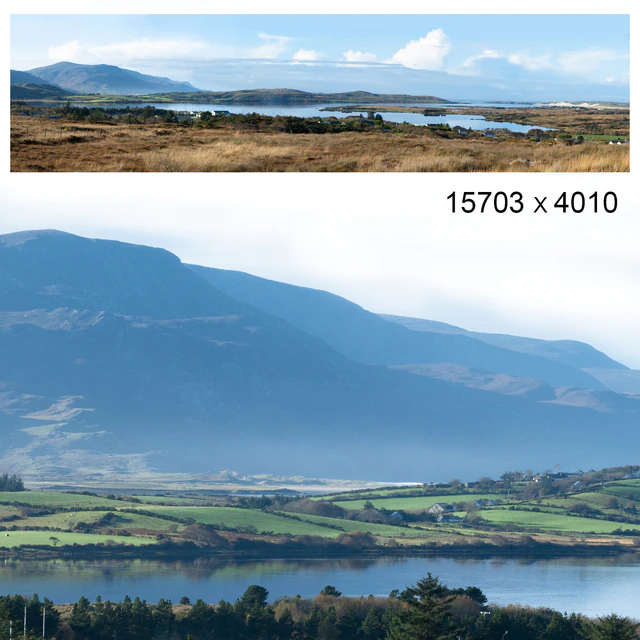 Autumn panorama. Northern Ireland. View of the mountains and the bay. — Descargar