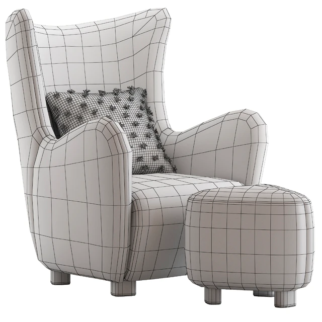 CB2 Bozzi Lounge Chair and Ottoman — Скачать
