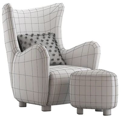 CB2 Bozzi Lounge Chair and Ottoman — Вид 2
