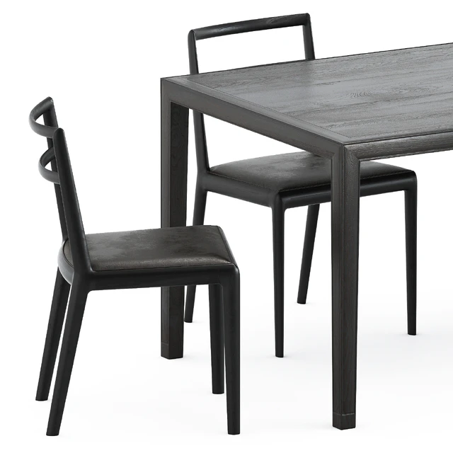 Straight back chair and Zhang table by Timeandstyle — Скачать