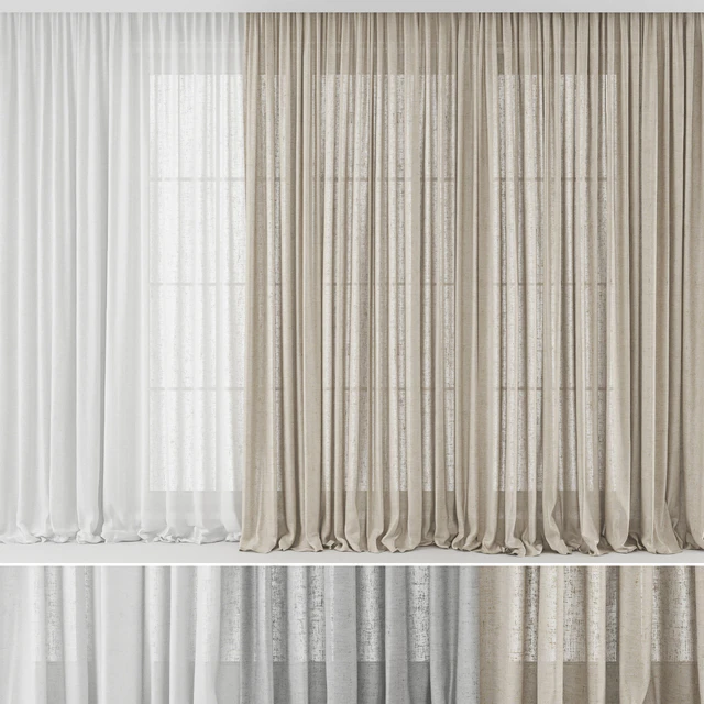 Curtains Long Linen set 02 — Descargar