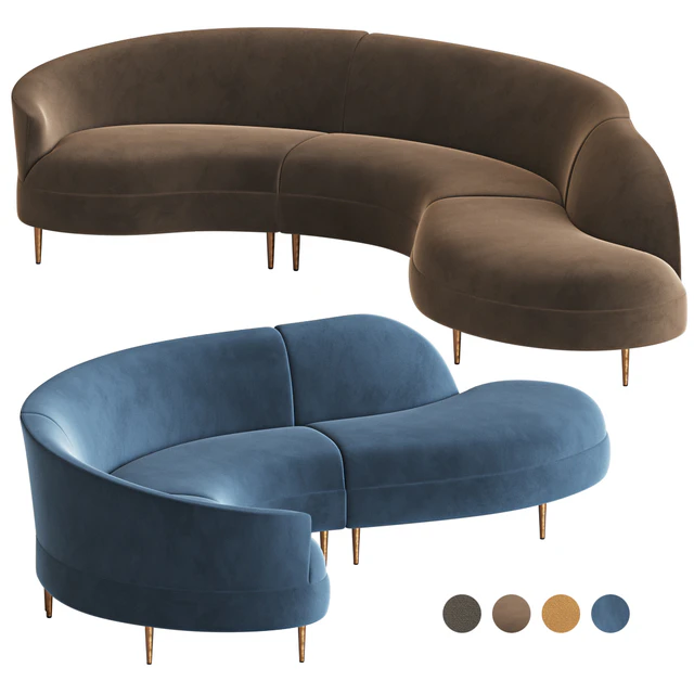 Grace Serpentine Sectional Sofa — Descargar