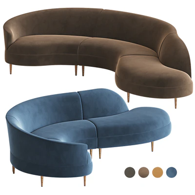 Grace Serpentine Sectional Sofa — Ver 4