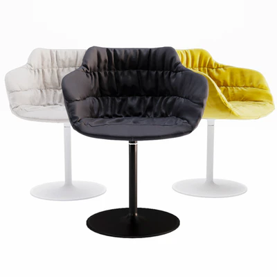 Flow Armchair With Central Leg Upholstered — Вид 1