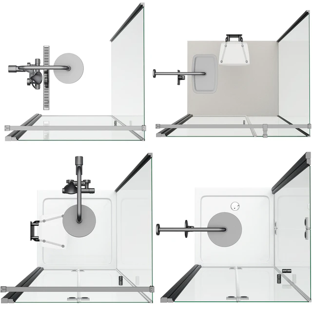 Shower cabins Radaway Nes 8 Black set 135 — Descargar