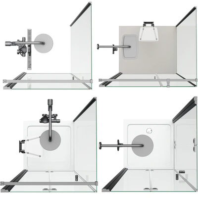 Shower cabins Radaway Nes 8 Black set 135 — Ver 4