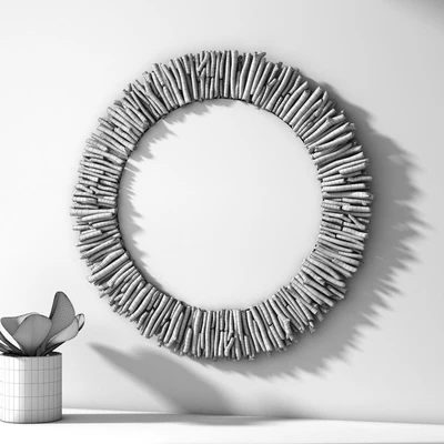 Pottery barn NATURAL DRIFTWOOD MIRROR - ROUND — Ver 2