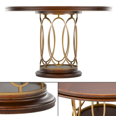 Avalon Heights-Neo Deco Pedestal Table — Ver 1