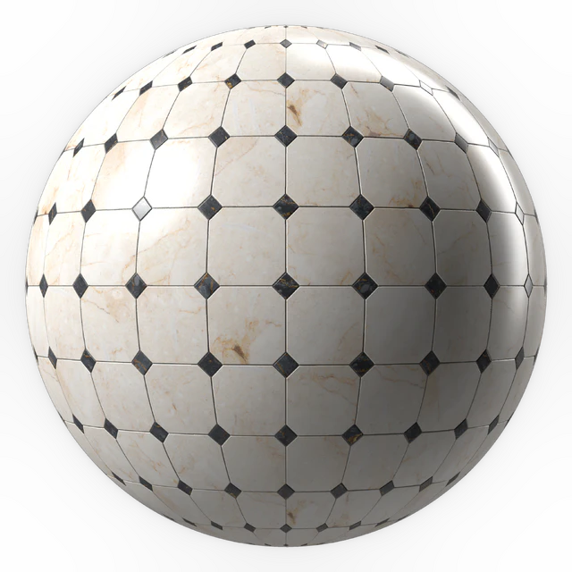 Marble Tile Materials 15- Marble Mixed by Stone - Pbr 4k Seamless — Скачать