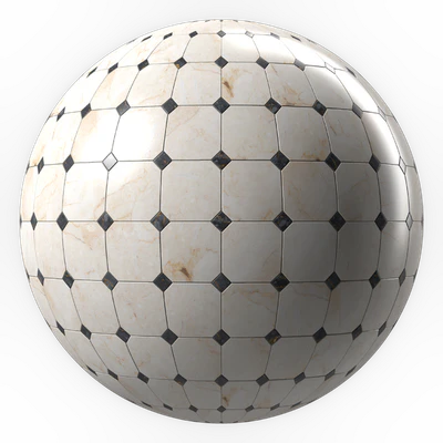 Marble Tile Materials 15- Marble Mixed by Stone - Pbr 4k Seamless — Вид 3