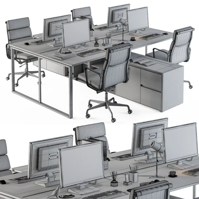 Office Furniture - employee Set 13 — Ver 3