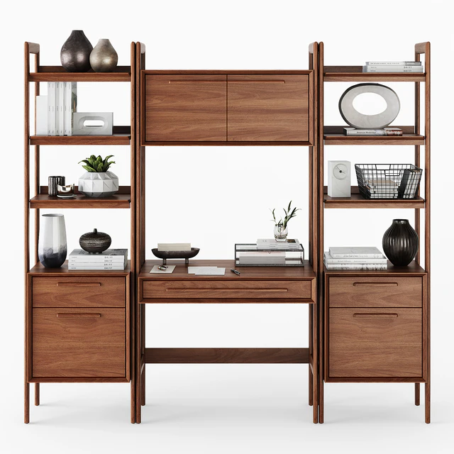 C & B Tate Bookcase Desk and File Cabinets — Descargar