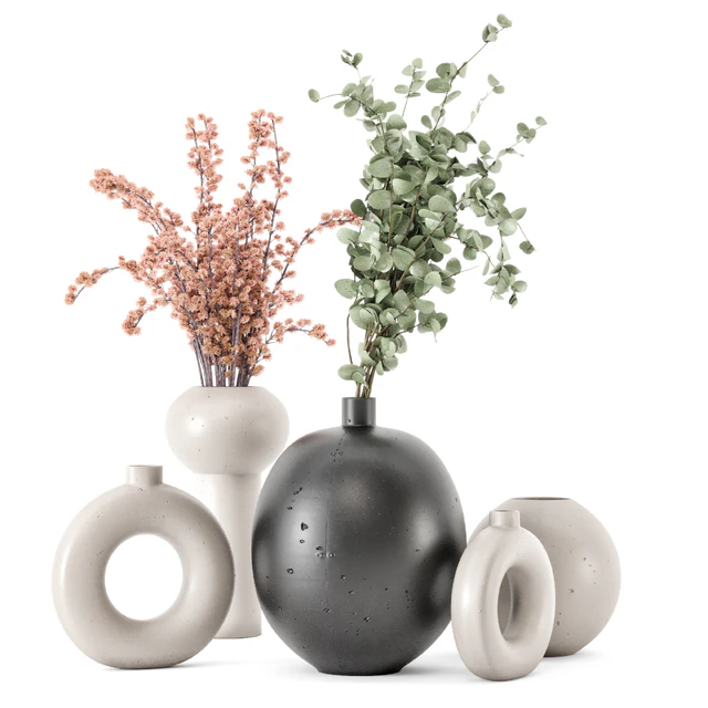 Plants Bouquet Handmade Stone Pot 2530 — Descargar