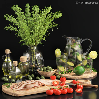 Decorative Set 21 for kitchen — Ver 1