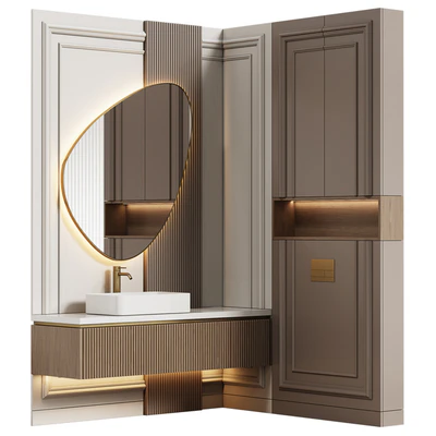 Bathroom furniture 22 in modern classic style — Ver 3