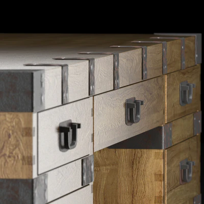 HEIRLOOM SILVER CHEST desk Restoration Hardware — Ver 2