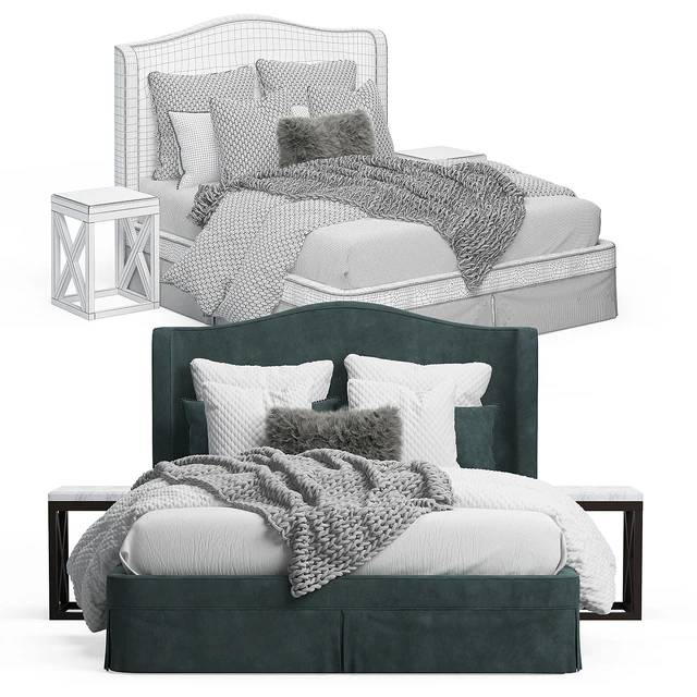 Upholstered Paris Bed — Descargar