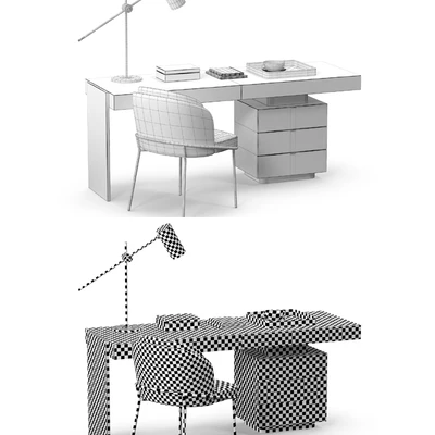 Minotti Carson desk set — Ver 2