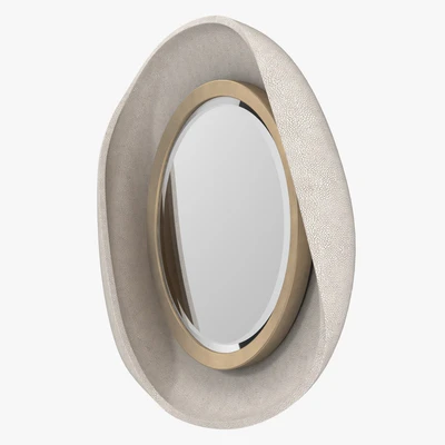 R&Y Augousti - Petal mirror in cream shagreen — Вид 3