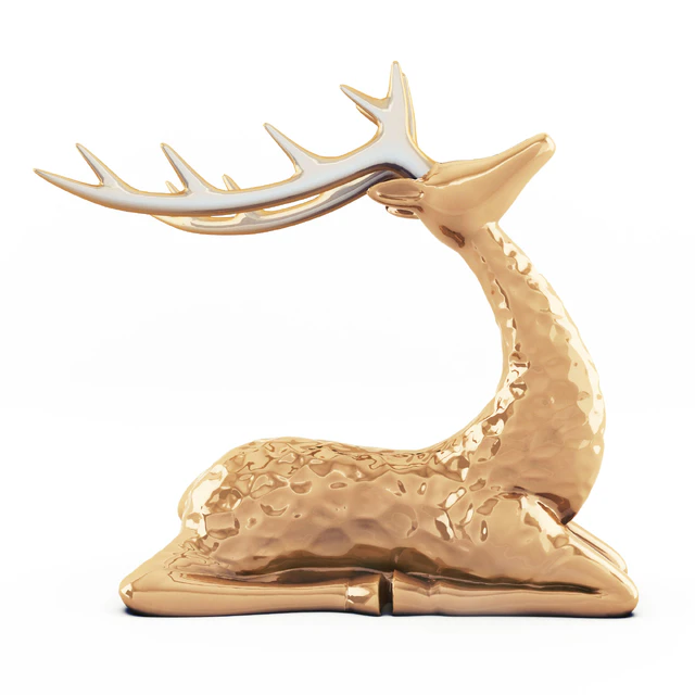Sitting deer statuette — Descargar