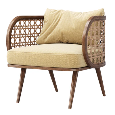 Victoria wooden rattan chair PS80 / Ресторанное кресло из ротанга — Вид 1