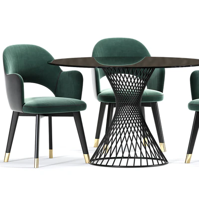 Colette Baxter Arm Dining Chair Set — Ver 2