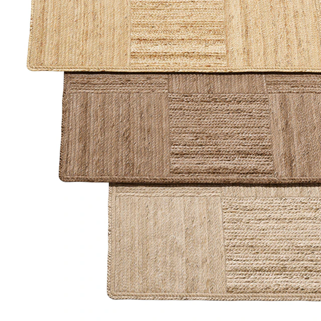 Natural Checker Braided Jute Rug — Descargar